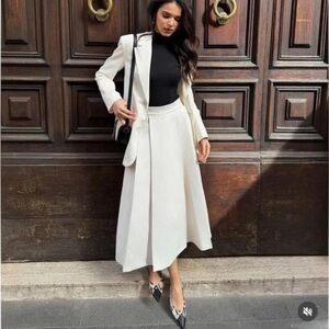 ZARA LAYERED BOX PLEAT SKIRT ZW COLLECTION